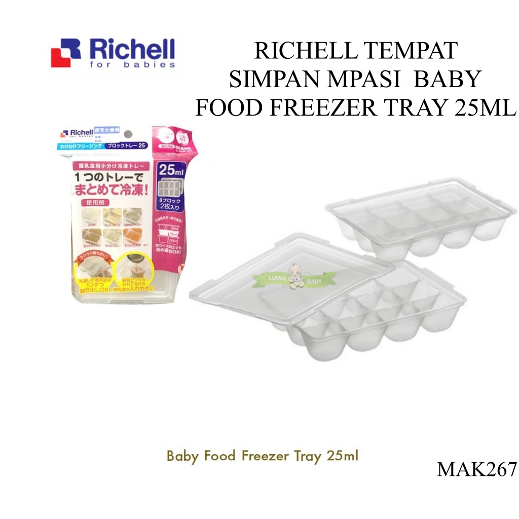 MAK267 RICHELL TEMPAT SIMPAN MPASI BABY FOOD FREZEER TRAY