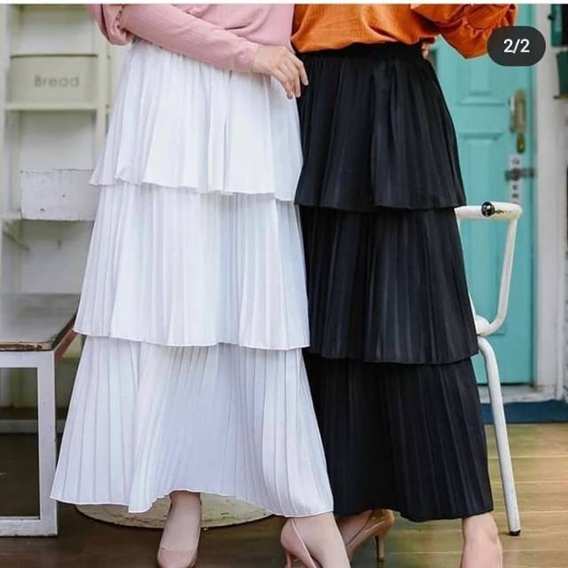 ROK PLISKET LAYER SUSUN 3/ ROK PLISKET LYDIA SUSUN