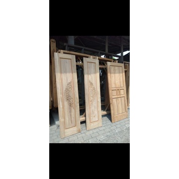 Pintu minimalis jati / pintu jati / pintu kamar / pintu kupu tarung