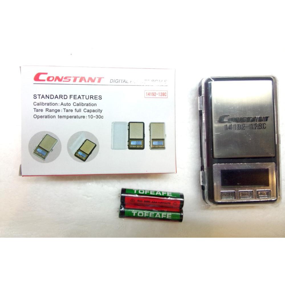 Constant Digital Pocket Scale 14192-128c - Timbangan Emas Constant 14192-128C 200G-0.01G - Digital