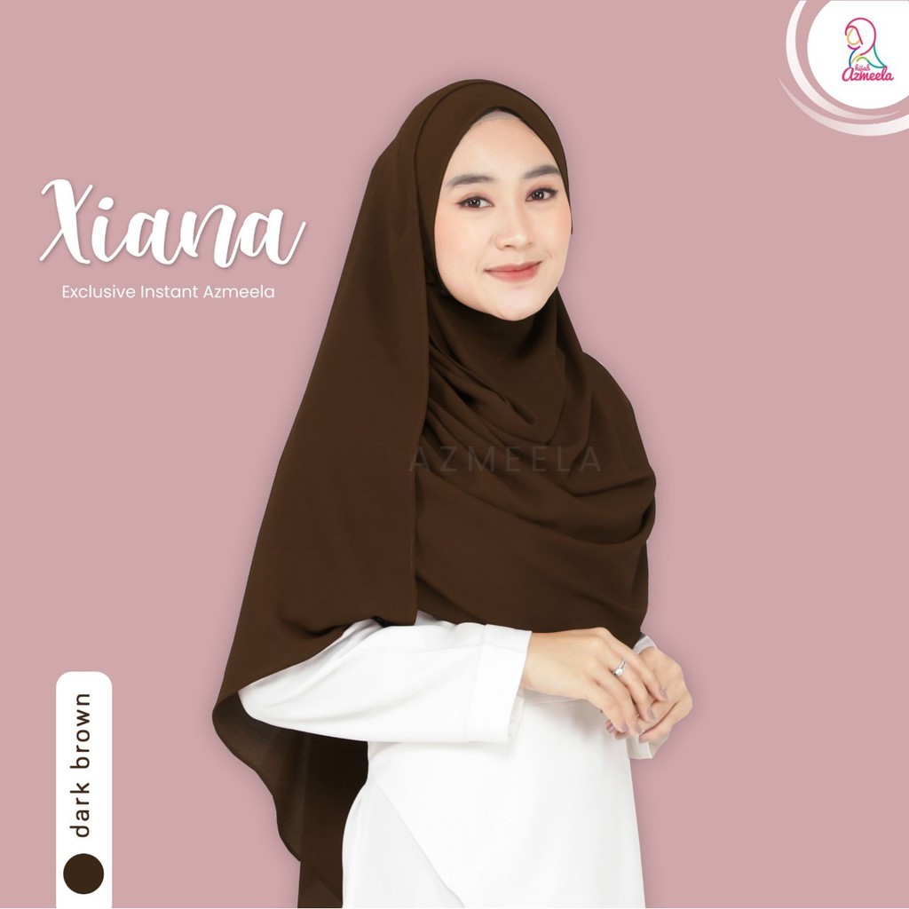 XIANA AZMEELA PASHMINA INSTAN-DARK BROWN