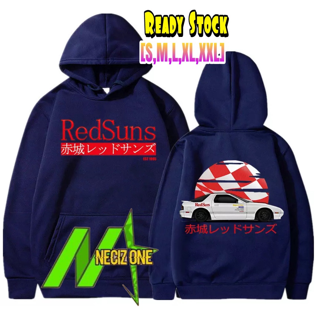 HOODIE JUMPER D DRIFT AKAGI RED SUNS ANIME AE86 HOODIE FASHION MOBIL JDM PREMIUM QUALITY
