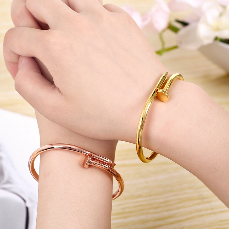 Gelang Bangle Pasangan Bahan Stainless Steel Titanium