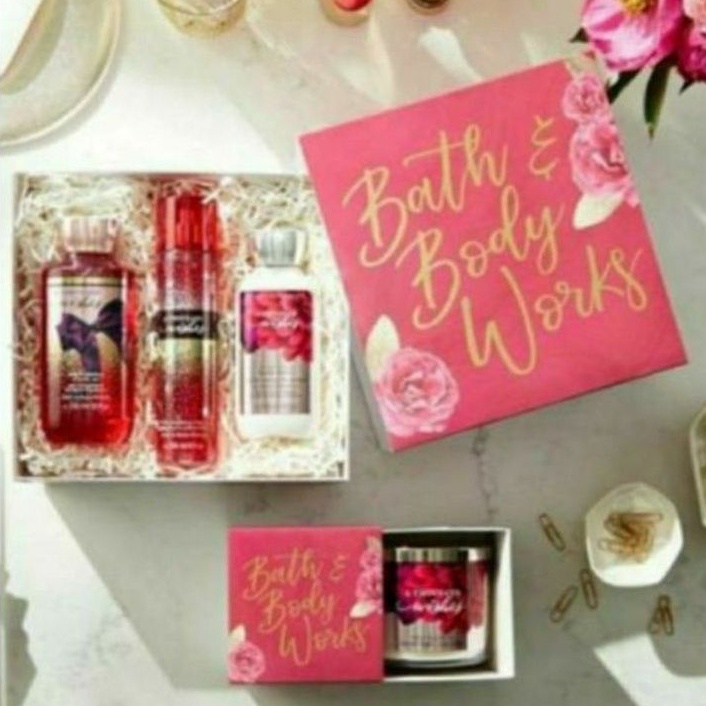 IED HAMPERS LEBARAN BIRTHDAY GIFT SET❤BATH &amp; BODYWORKS BBW 3IN1 IN BOX OR POUCH