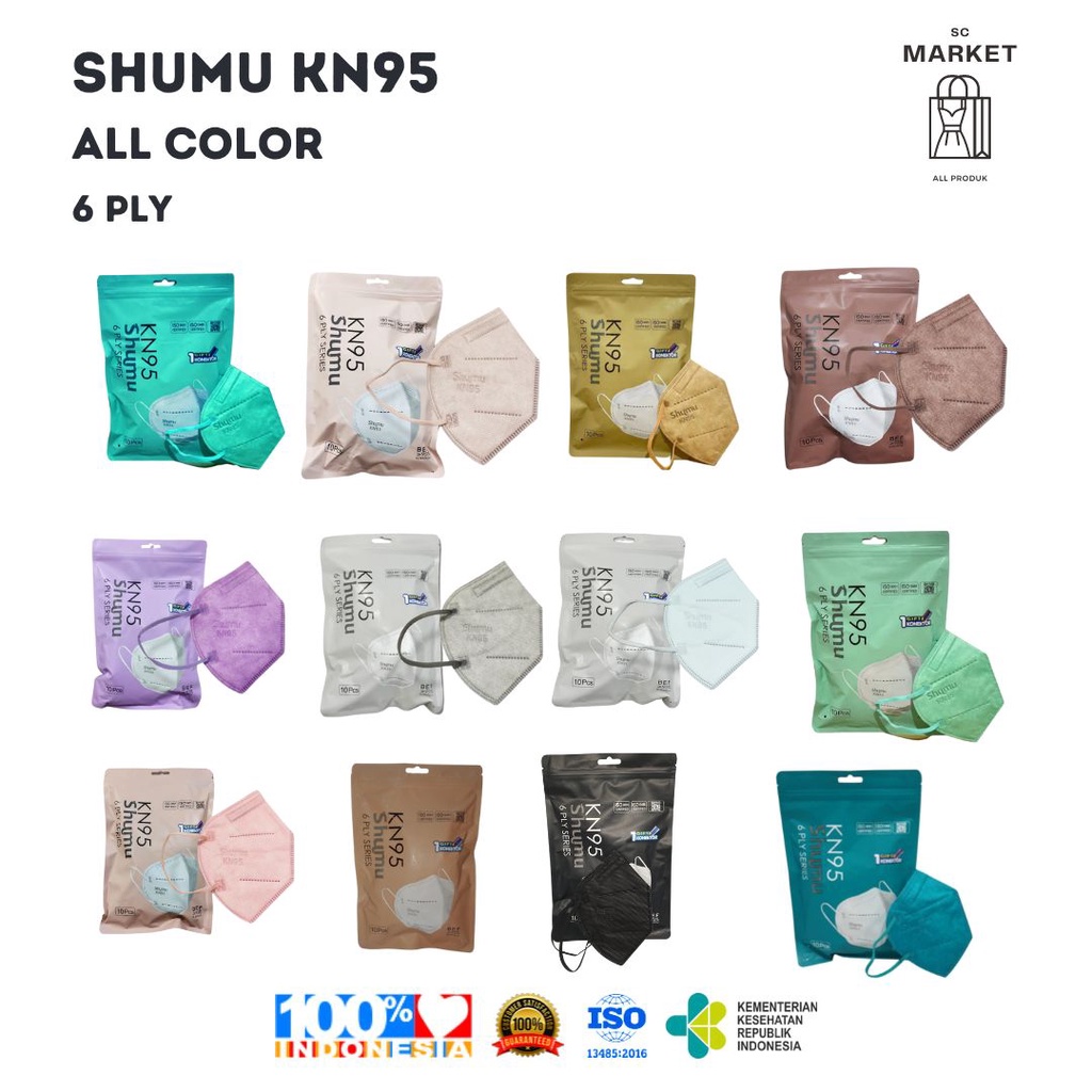 Masker KN95 Shumu - 6PLY - ORIGINAL