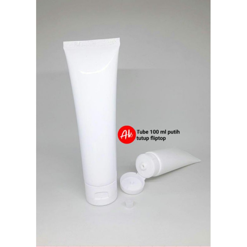 tube 100ml putih tutup fliptop