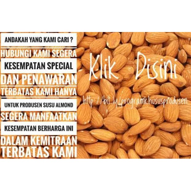 

GROSIR !! KACANG ALMOND TANPA KULIT