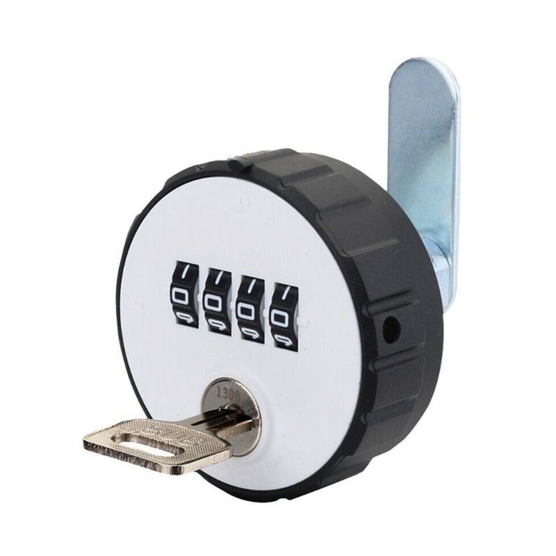 Gro Heavy Duty 4 Digital Round Padlock for w / for Key Combination Cabinet Cam Lock f