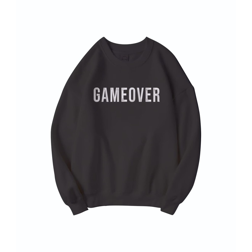 SWEATER UNISEX GAMEOVER BORDIR TEBAL TERBARU,