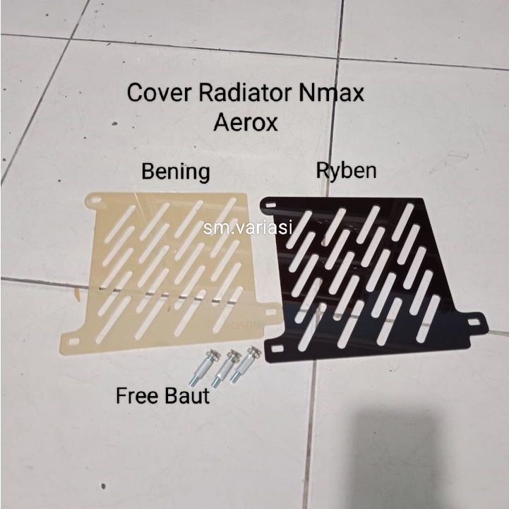 Cover Radiator Nmax Aerox Bahan Akrilik 3mm Bonus Baut