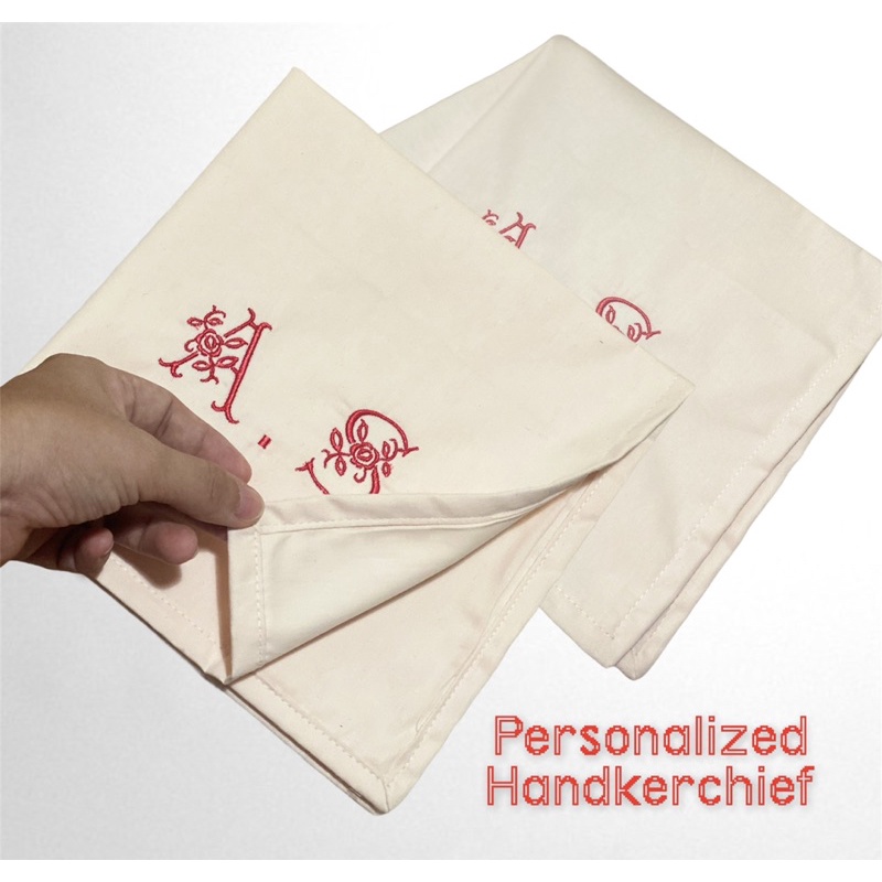 Fawn’G Handmade - Personalized Handkerchief | Sapu Tangan Bordir Initiial Nama