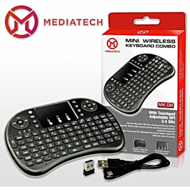 MINI KEYBOARD WIRELESS i8 DENGAN TOUCH PAD MOUSE, STB