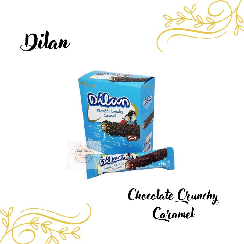 

24GX12 PCS DILAN CHOCOLATE CRUNCHY CARAMEL 5 IN 1 BOX