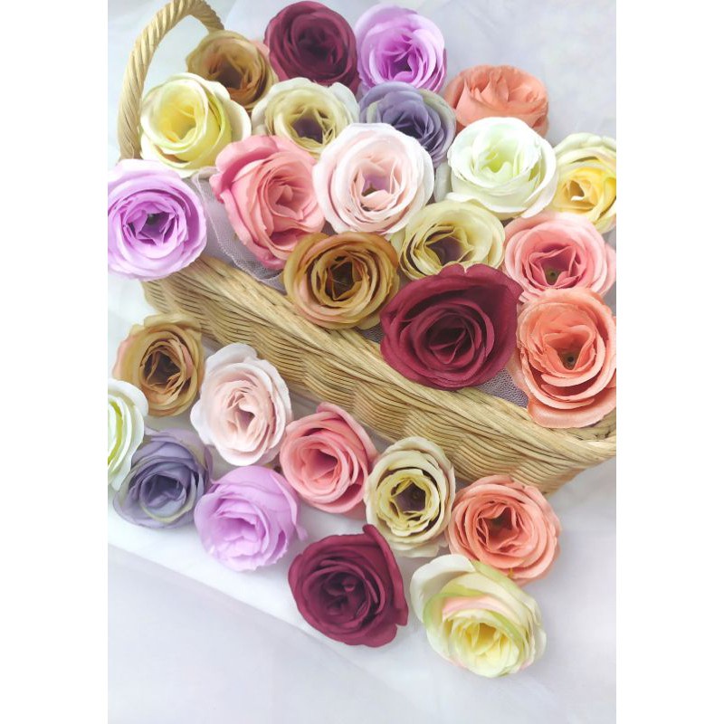 Kepala Bunga Mawar Bulat Kuncup Rose bud kelopak bunga Hiasan Mahar Seserahan Wedding Flower