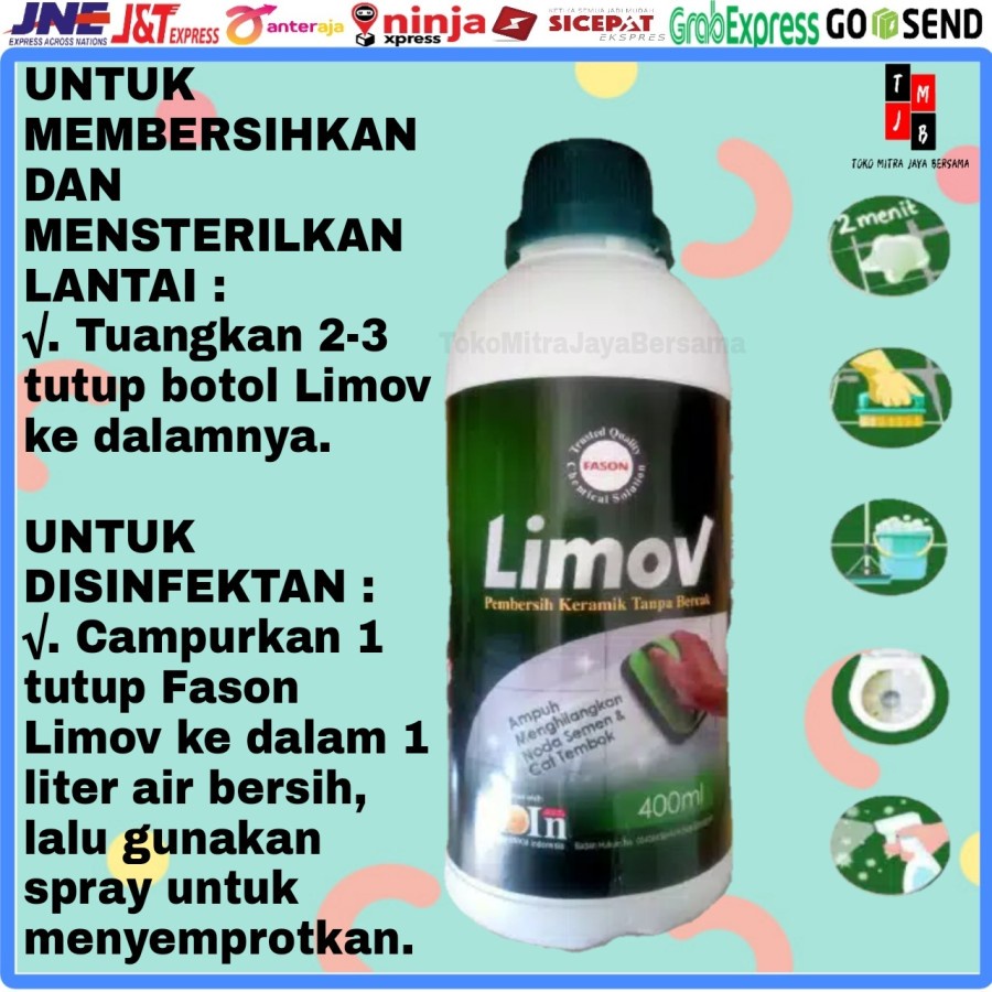 LIMOV 900ML PEMBERSIH KERAMIK UNTUK NODA SEMEN DAN CAT FASON LIMOV 900 ML ORIGINAL