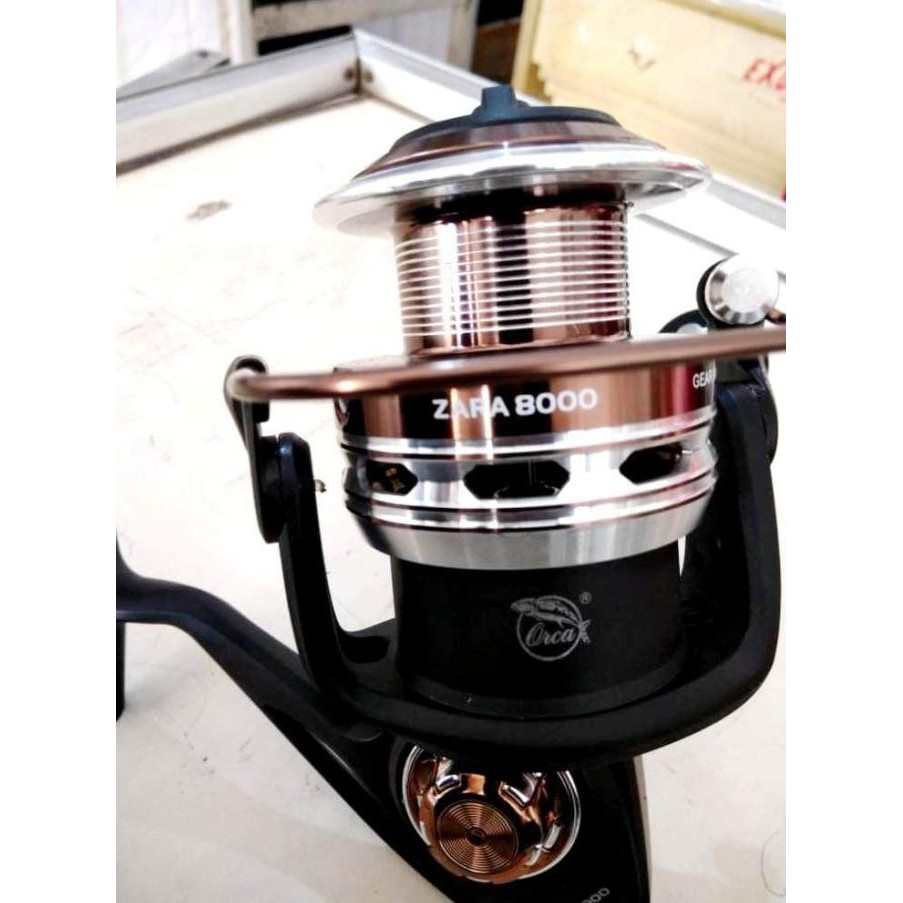TERMURAH Reel Spinning Orca Zara 8000 Aluminium Spool Drag 12 Kg