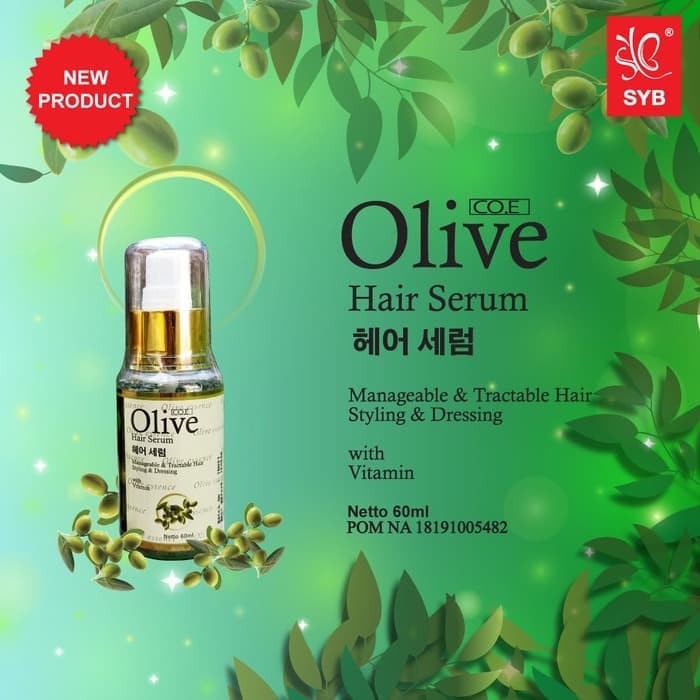 SERUM RAMBUT RONTOK SYB OLIVE HAIR SERUM 60ML ORIGINAL SERUM RAMBUT OLIVE SYB BPOM PERAWATAN RAMBUT