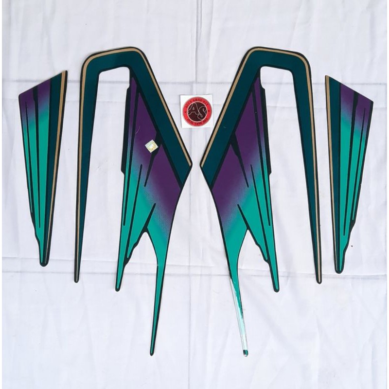 Stiker RX king 1995 Hijau Ungu Striping RX king 1995 Hijau Ungu