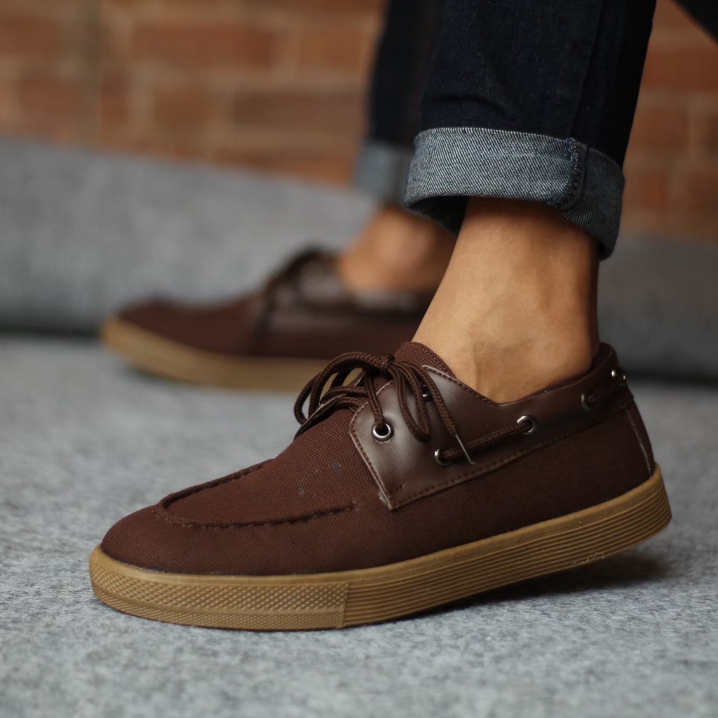 HDS-ZAPATO Sepatu Slip On Pria Sepatu Pria Casual Kulit Asli Sepatu Casual Cowok / Cowo Sepatu Kasual Slop Anti Slip Semi Formal Kerja Kuliah Gaya Santai Keren Kekinian Original Murah Terlaris