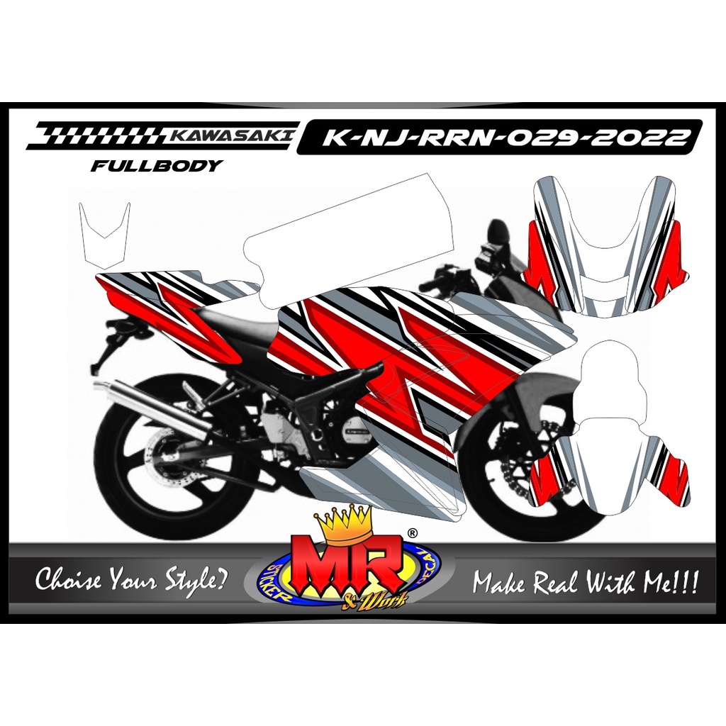 Decal FullBody Stiker Motor Kawasaki Ninja RR New Wrapping Motor