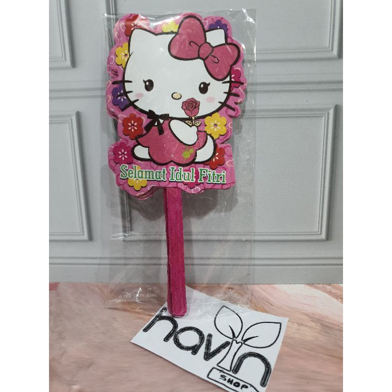 AMPLOP LEBARAN model KIPAS ukuran (8.5cm X 16.5cm)/ANGPAO IDUL FITRI KIPAS-Hellokitty