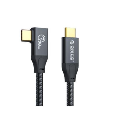 Type c thunderbolt to usb-c 3.2 L-shape cable orico 3 meter 3m gold sync charge 20Gbps 4k 60hz pd 100w 5A bi-direct cl32-30