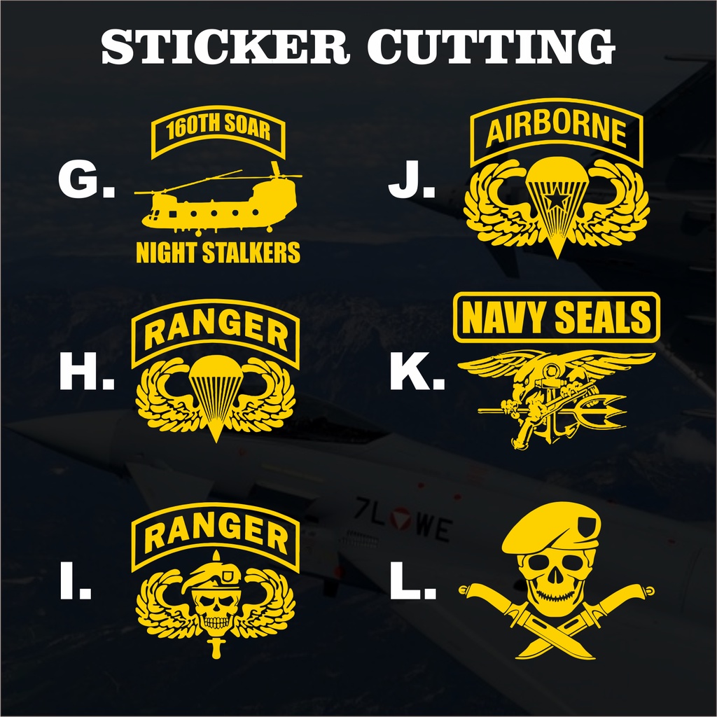 Sticker Cutting US ARMY, German ARMY