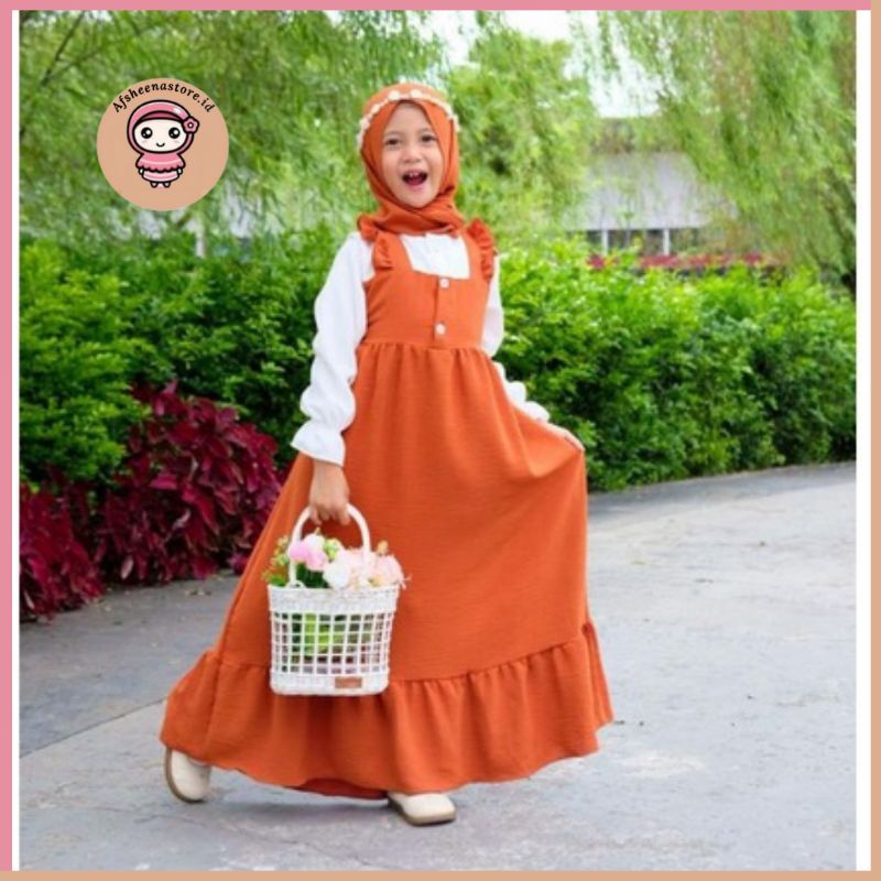 Gamis Anak Perempuan Gamis Sarah Set Pashmina