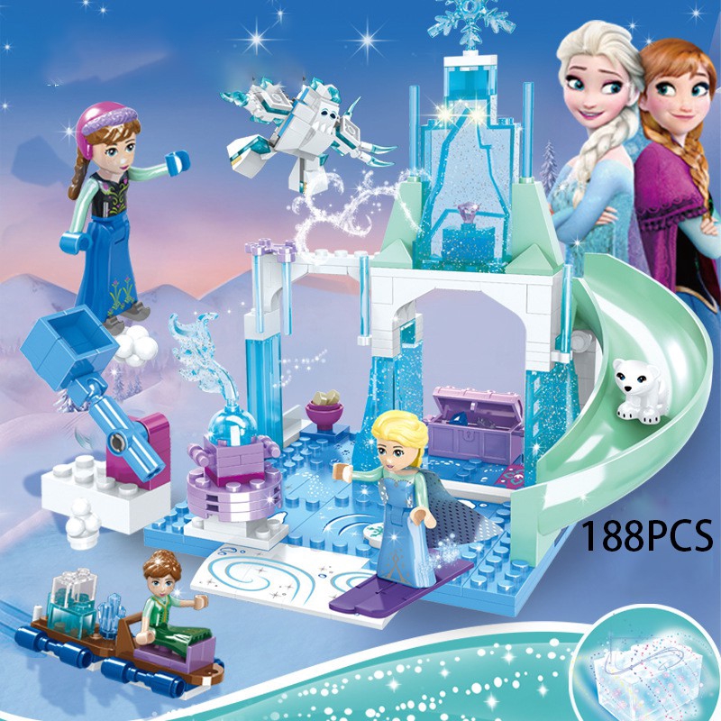  Mainan  Disney Frozen Princess  Elsa Ice Castle Friends 