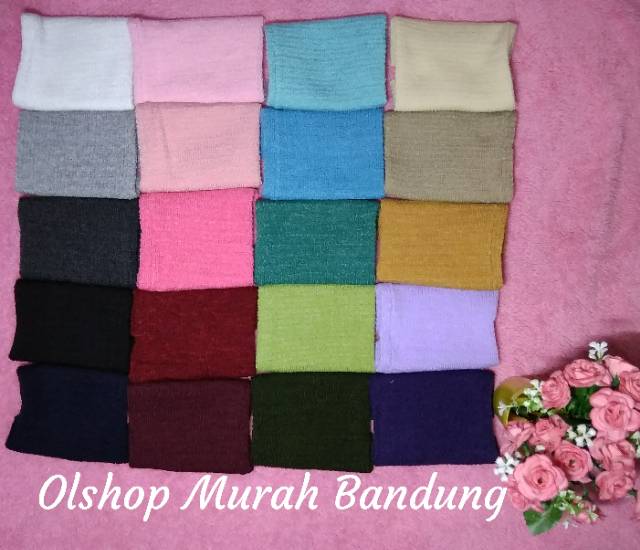 Bandana Rajut Premium 1 Warna