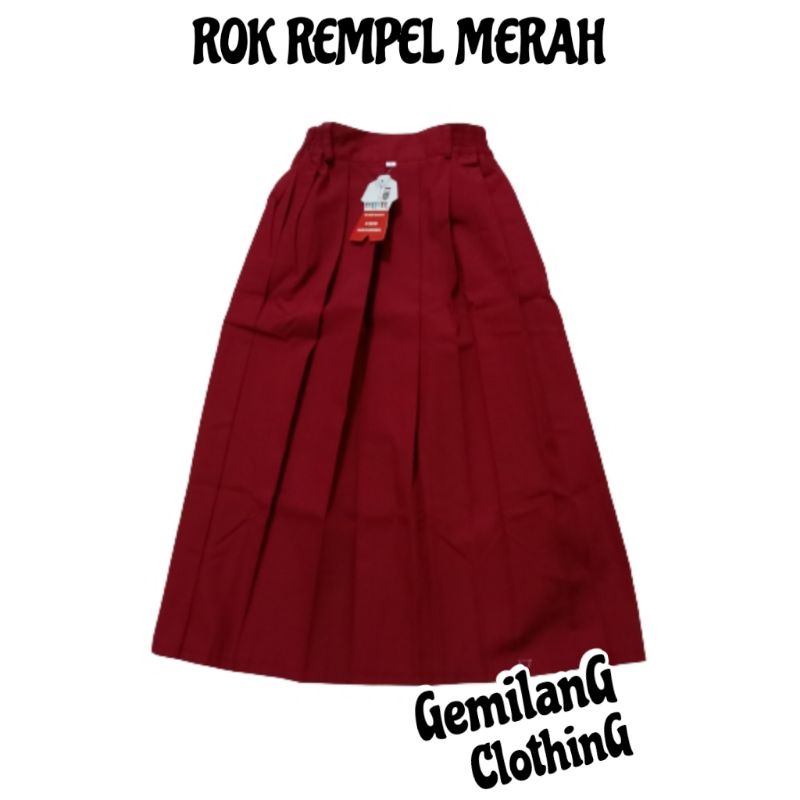 ROK REMPEL MERAH SD // SERAGAM SEKOLAH ANAK PEREMPUAN