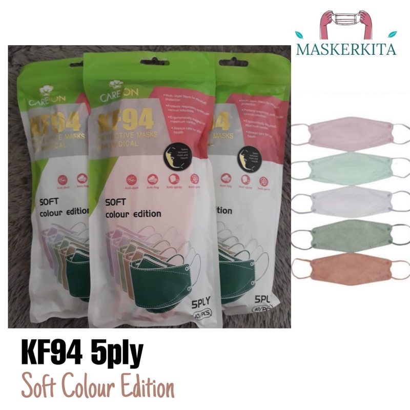 MASKER KF94 5ply Soft/Strong Colour termurah