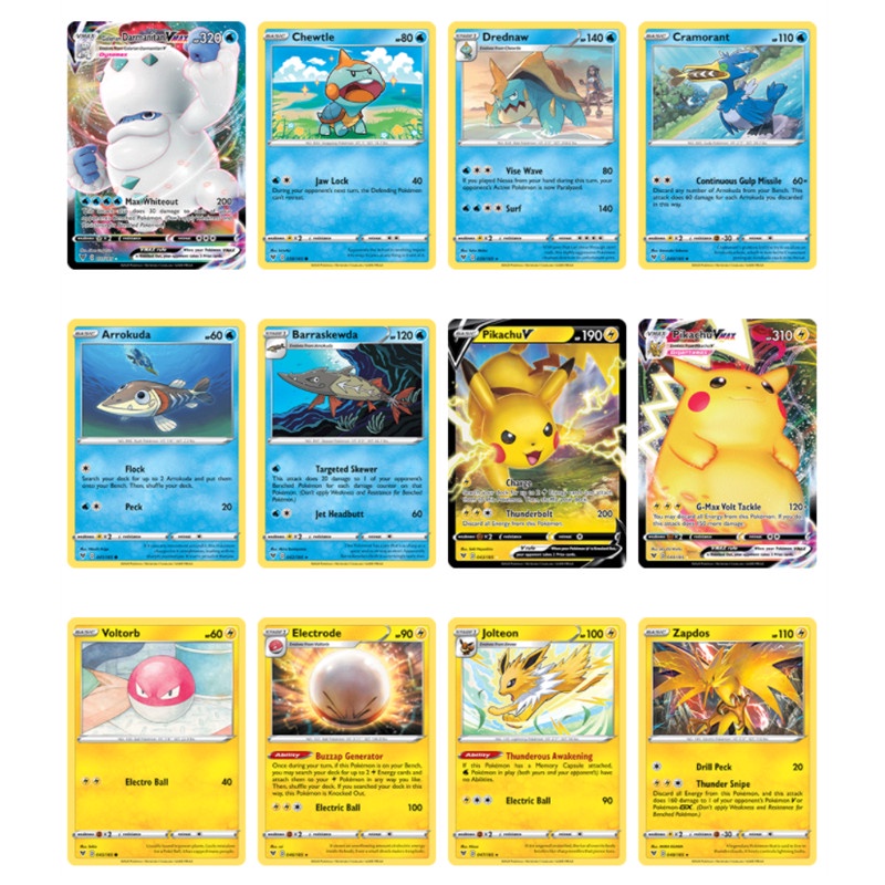 324pcs Mainan Kartu Pokemon Booster TCG Sword Dan Shield Untuk Koleksi Anak