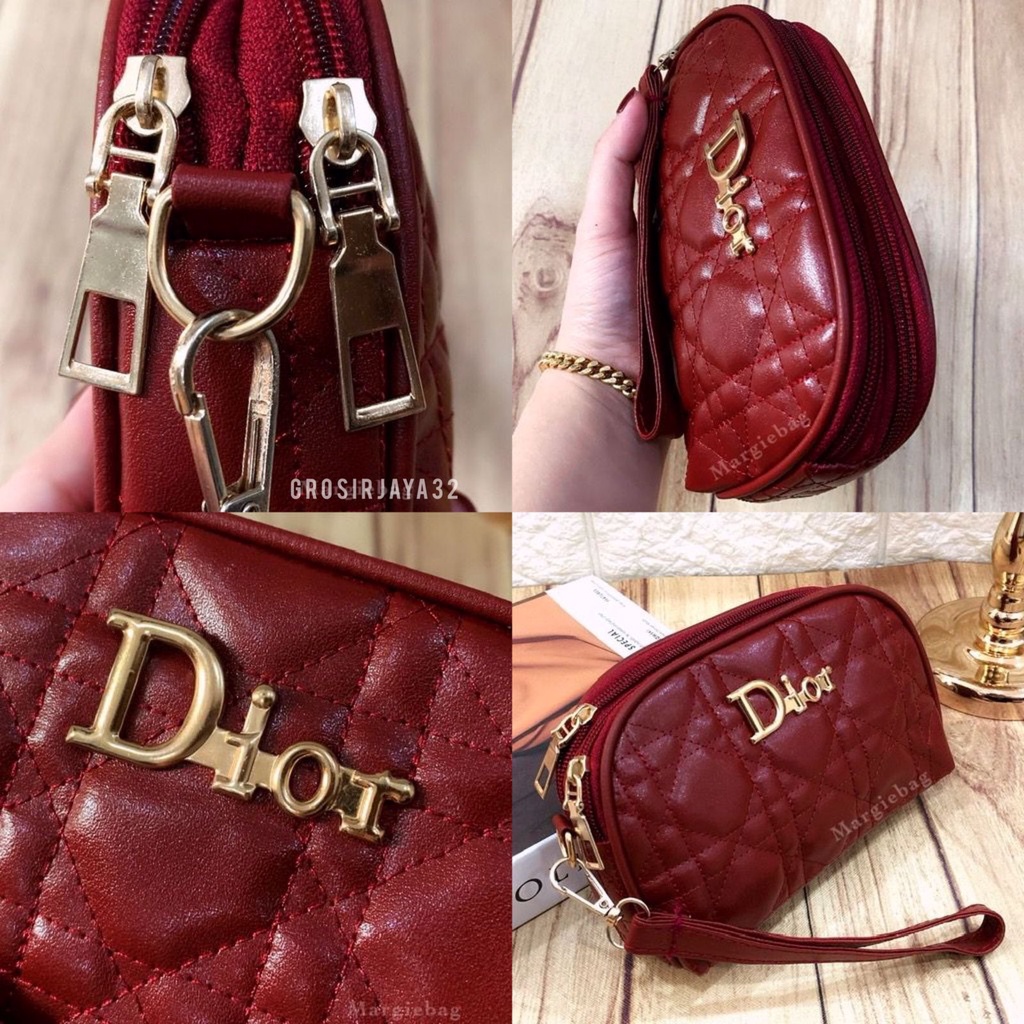 (GROSIRJAYA32) Dompet Dhanisa Res oval dompet serbaguna 2 ruang hp masuk