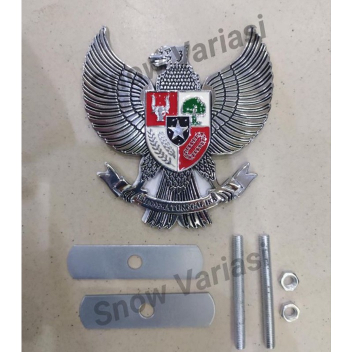 Emblem emboss logo garuda silver