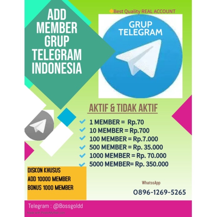 Add Member Telegram indonesia Real (member aktif /nonaktif)