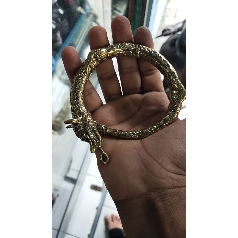 gelang Kuningan motif naga