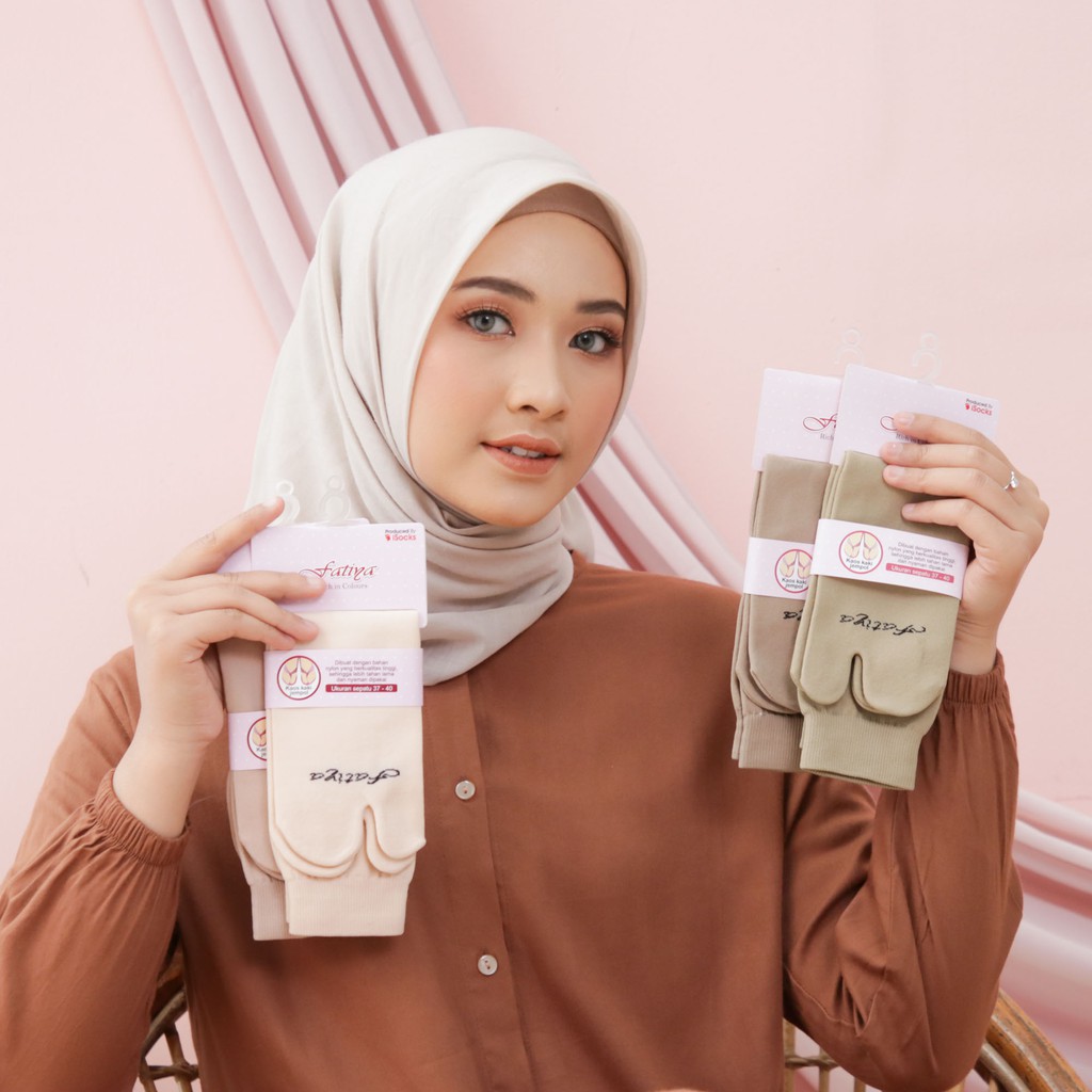 Fatiya Kaos Kaki Muslimah Jempol Premium Warna Basic