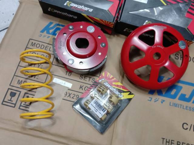 Kampas ganda nmax mangkok nmax per cvt nmax roller nmax satu set kawahara racing / mangkok kampas