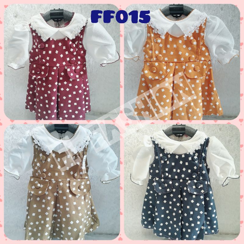 Dress Anak Murah FF015 Baju Anak Usia 6-24 bulan / Baju Anak Trendy / Baju Bayi
