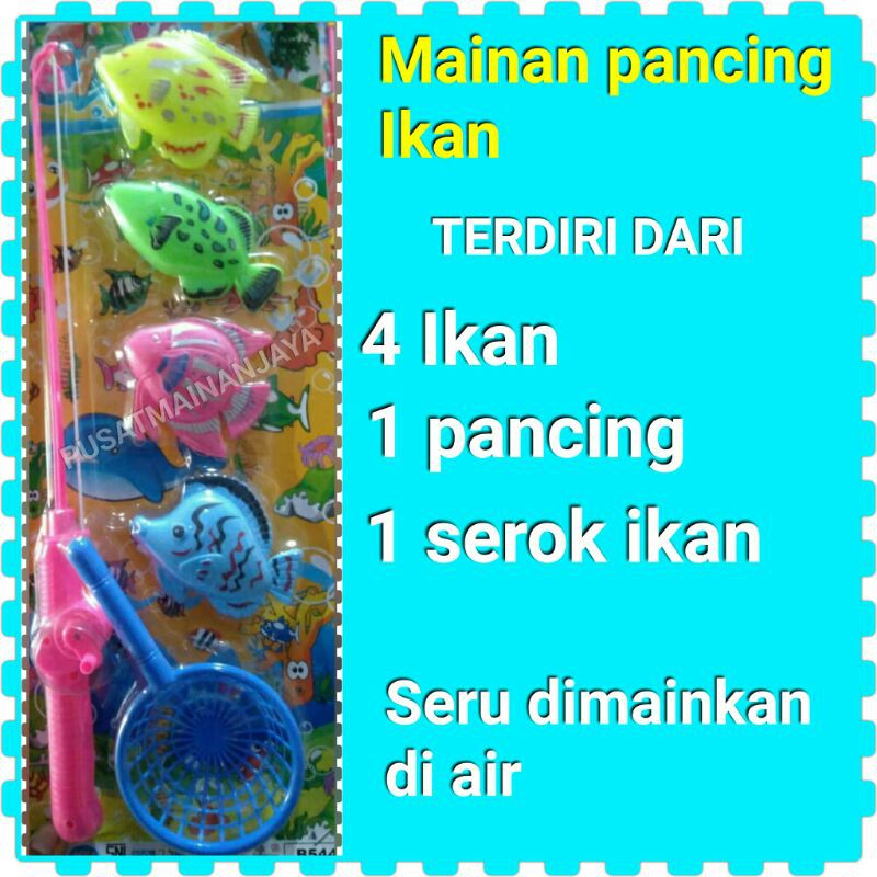 Mainan pancing ikan air magnet pancingan ikan magnet putar murah hippo mainan anak perempuan laki laki mainan edukasi