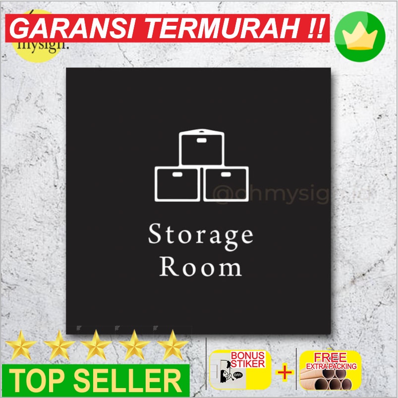 

Grosir Sign Storage Room sign Akrilik | Acrylic Sign Modern - Hitam 10x10 Keren