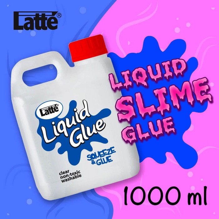 

Lem Slime Latte Liquid glue 1000ml clear spt povinal Terbaru