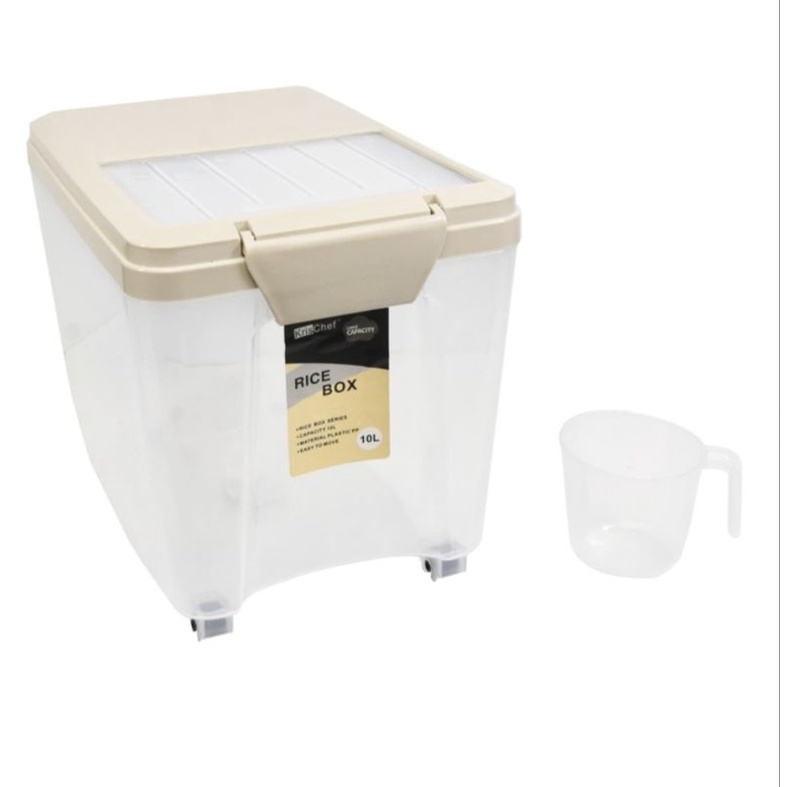KRISCHEF 10 Ltr Tempat Beras/Rice Box Plastic/Box Beras