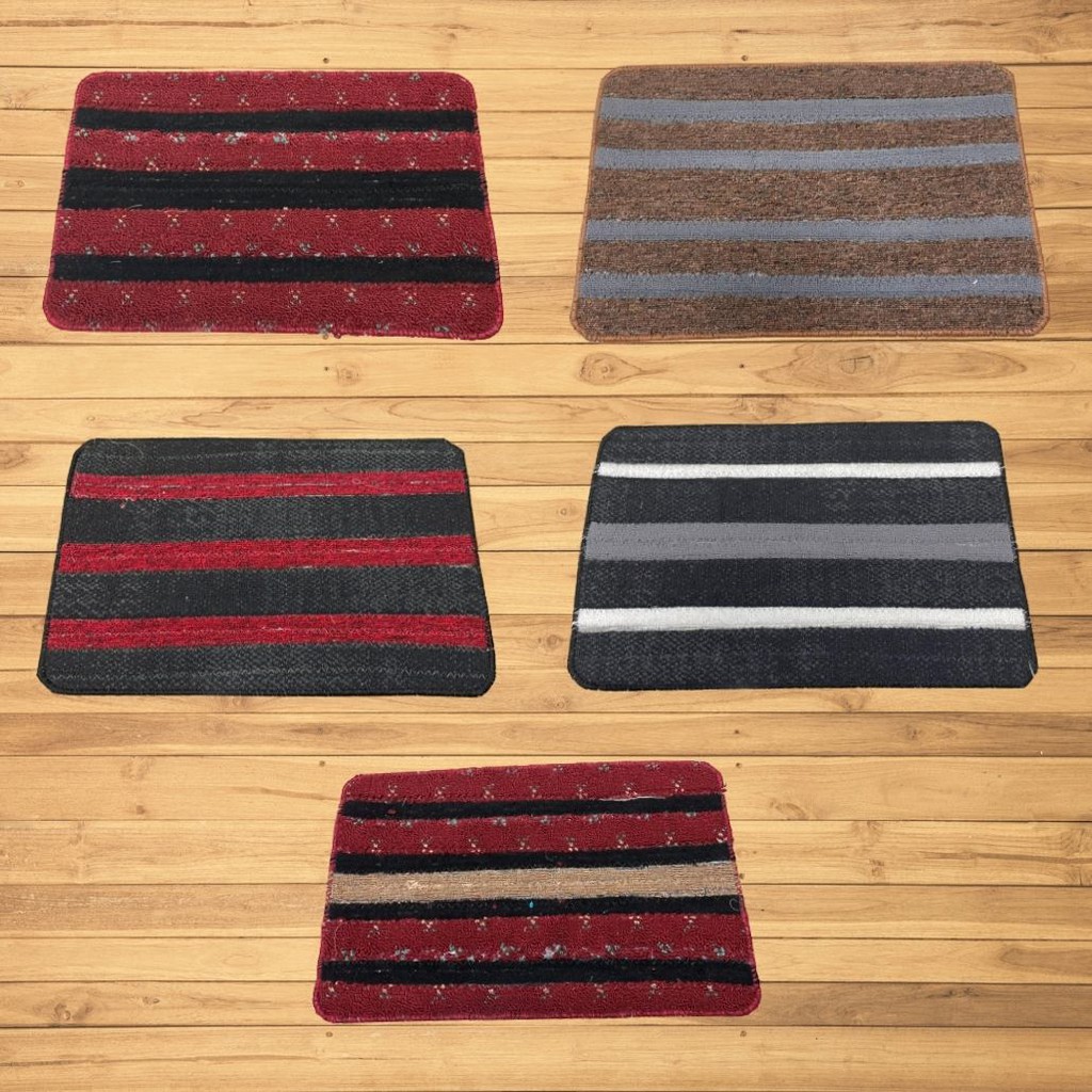 Keset Kaki Murah / Keset Sambung Pelangi Murah-Size 40x60CM-Bahan dari Serat Sintetis