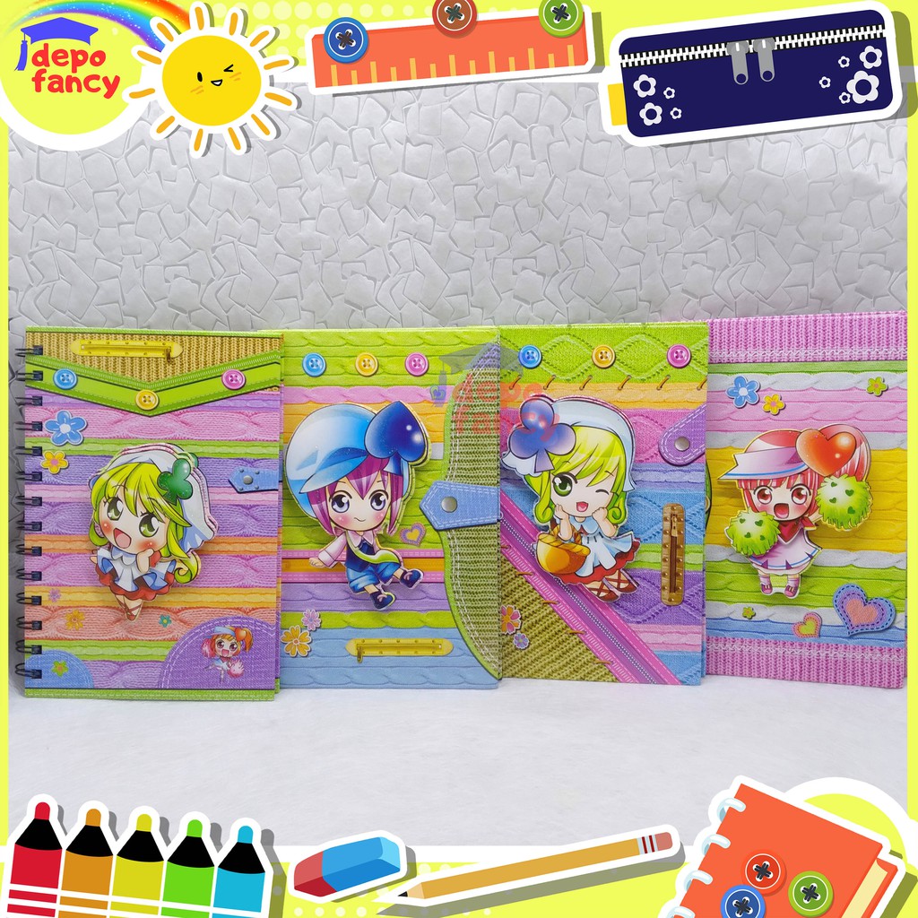 

Buku Tulis Spiral A5 Motif Notebook Spiral A318