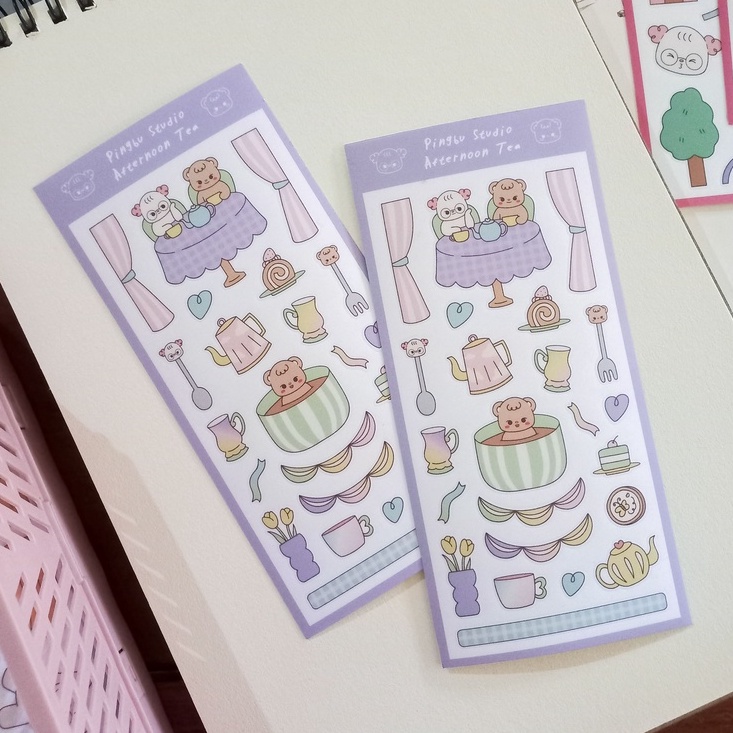 

pingbu studio - afternoon tea deco sticker sheet