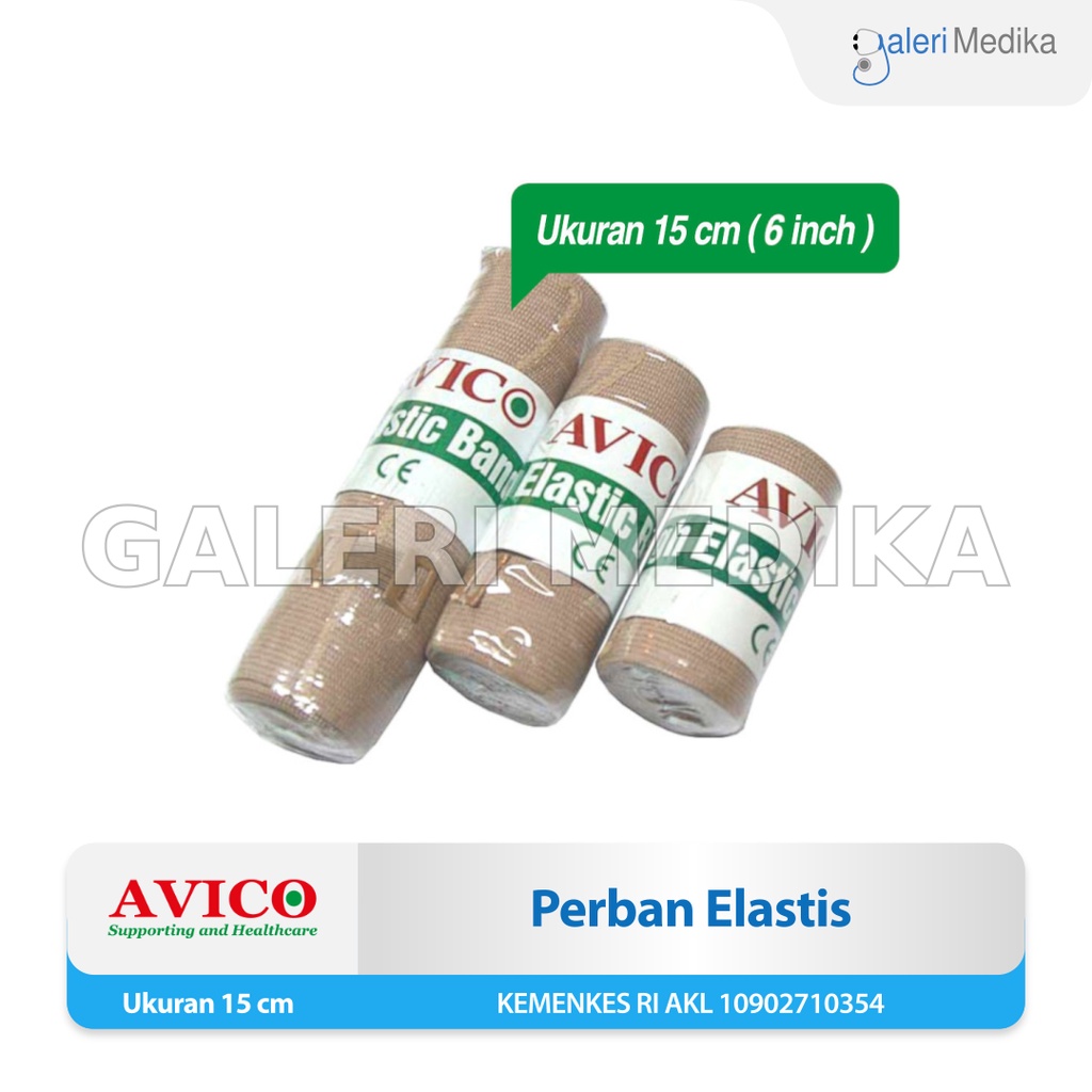 Avico Elastic Bandage - Perban Elastis Ukuran 15 cm