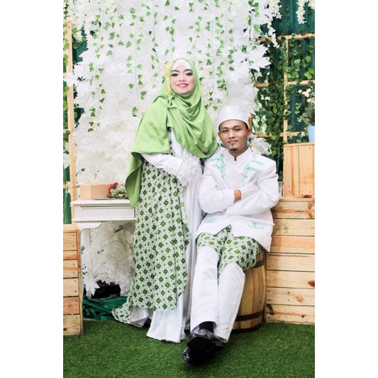 Gaun akad Batik / gaun pengantin rumpak / gaun pengantin sepasang / gaun pengantin couple