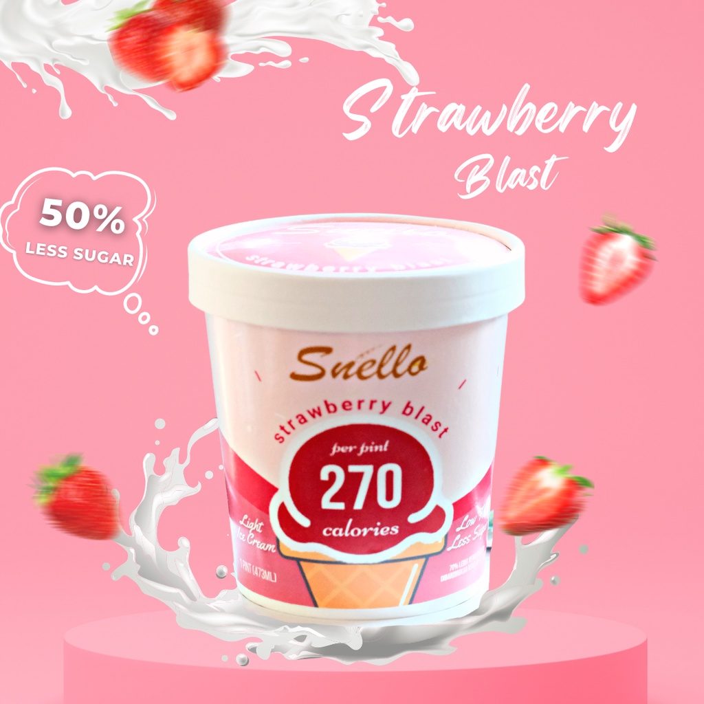 

Snello Gelato -- Strawberry Blast - Es krim rendah kalori